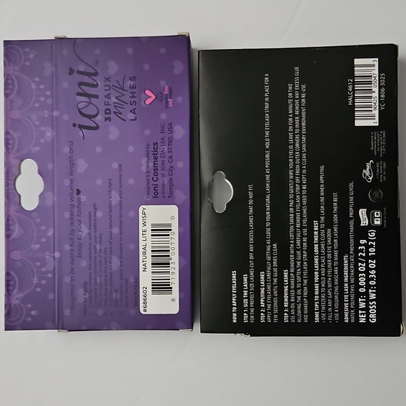 Eyelashes Lot of 4 Unice Ioni Halloween Essentials Black New - Picture 9 of 9